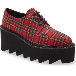 Jeffrey Campbell boysdntcry -plaid platform shoes Y2K